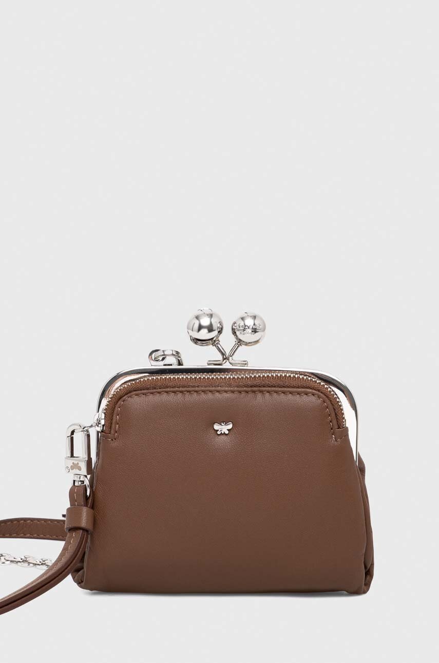 

Кожаная сумка Weekend Max Mara цвет коричневый