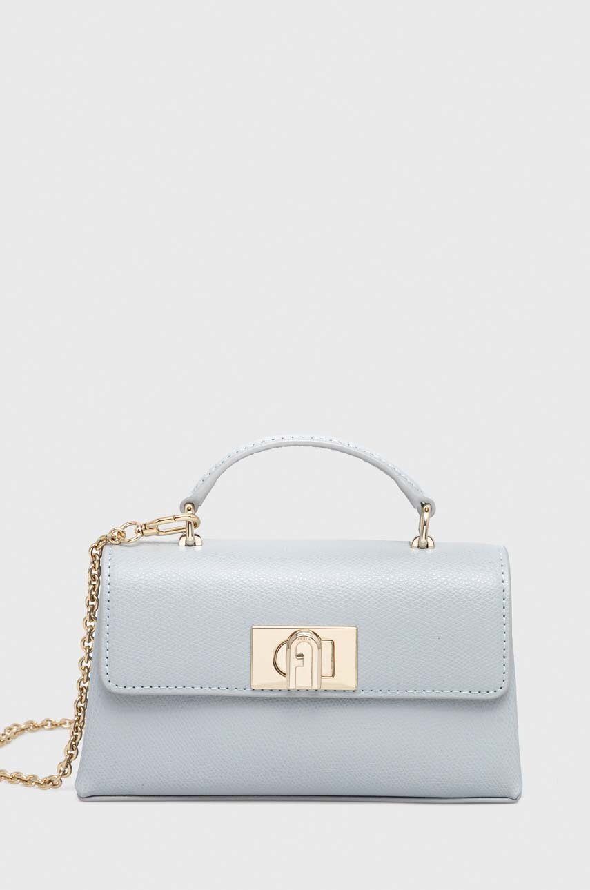 

Кожена чанта Furla 1927 в синьо, Син