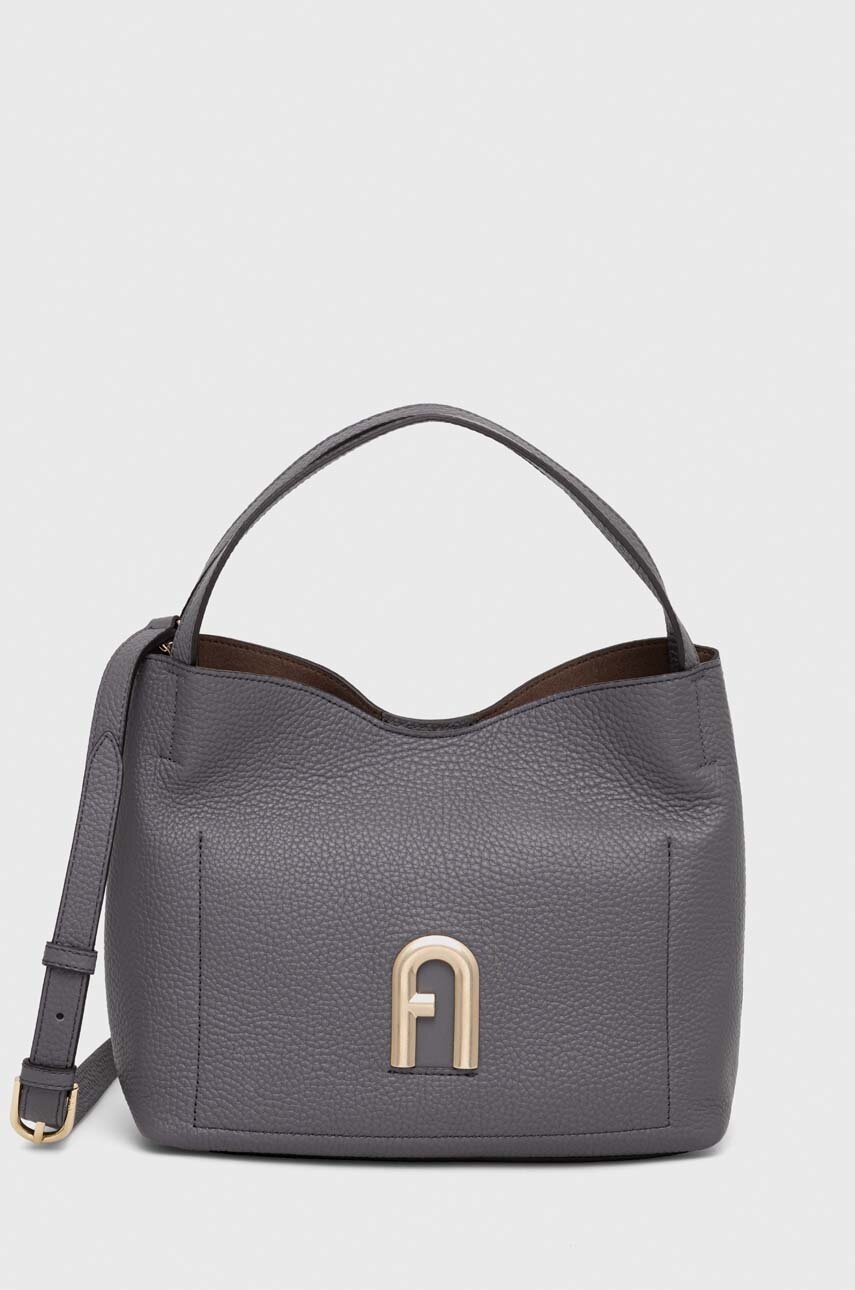 

Кожаная сумочка Furla Primula цвет серый