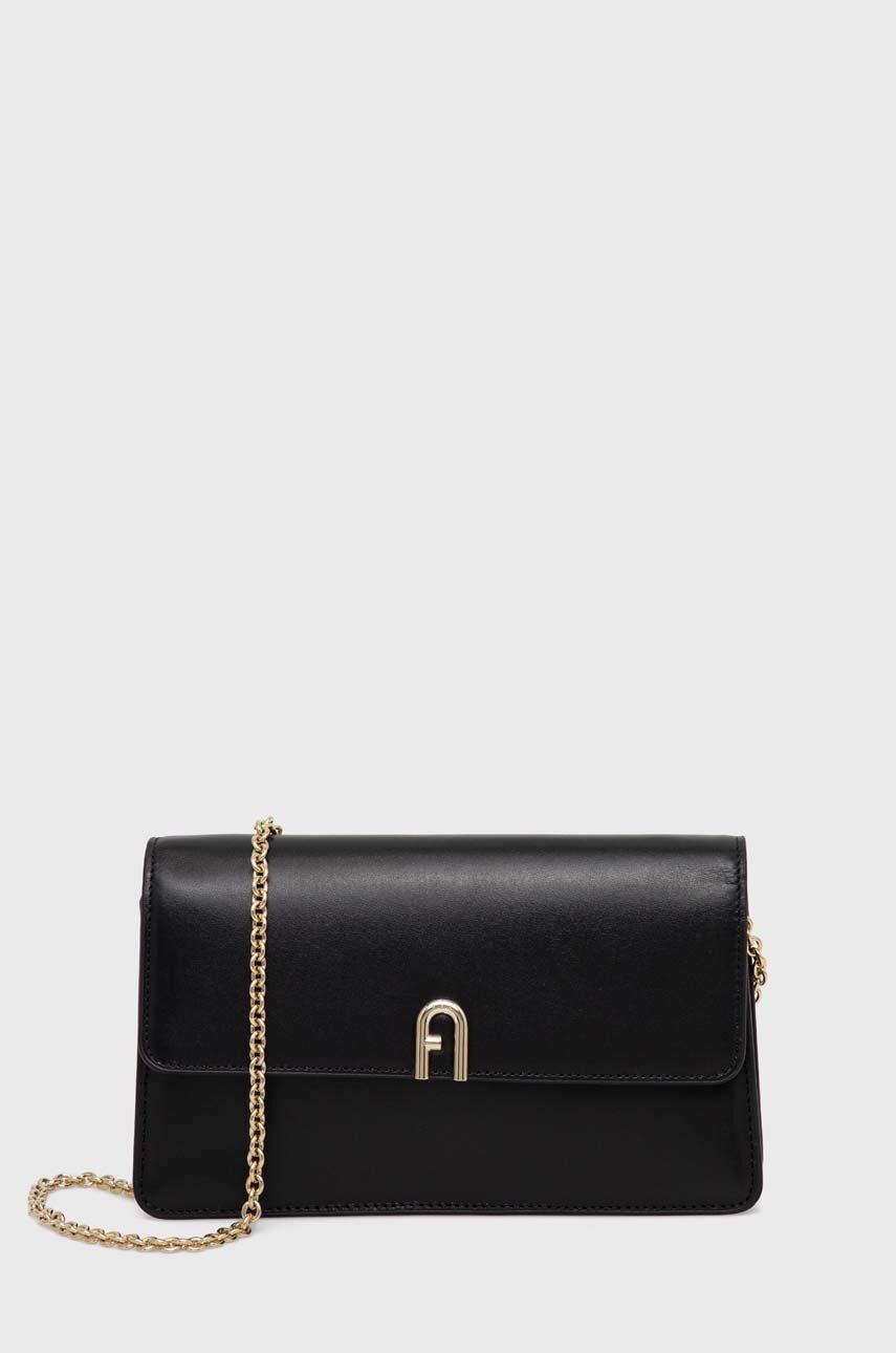 

Кожаная сумка Furla цвет чёрный