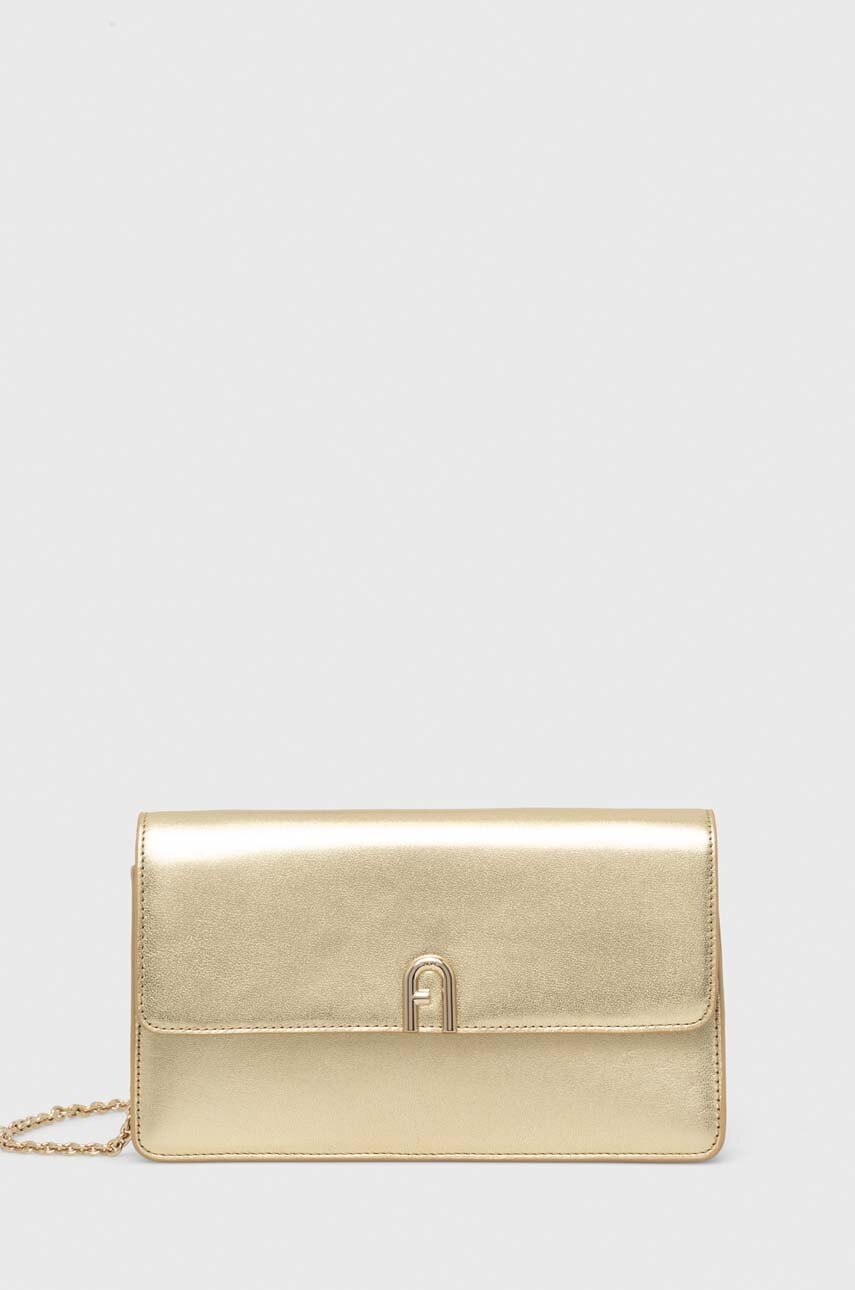 

Кожена чанта Furla в златисто, Злато