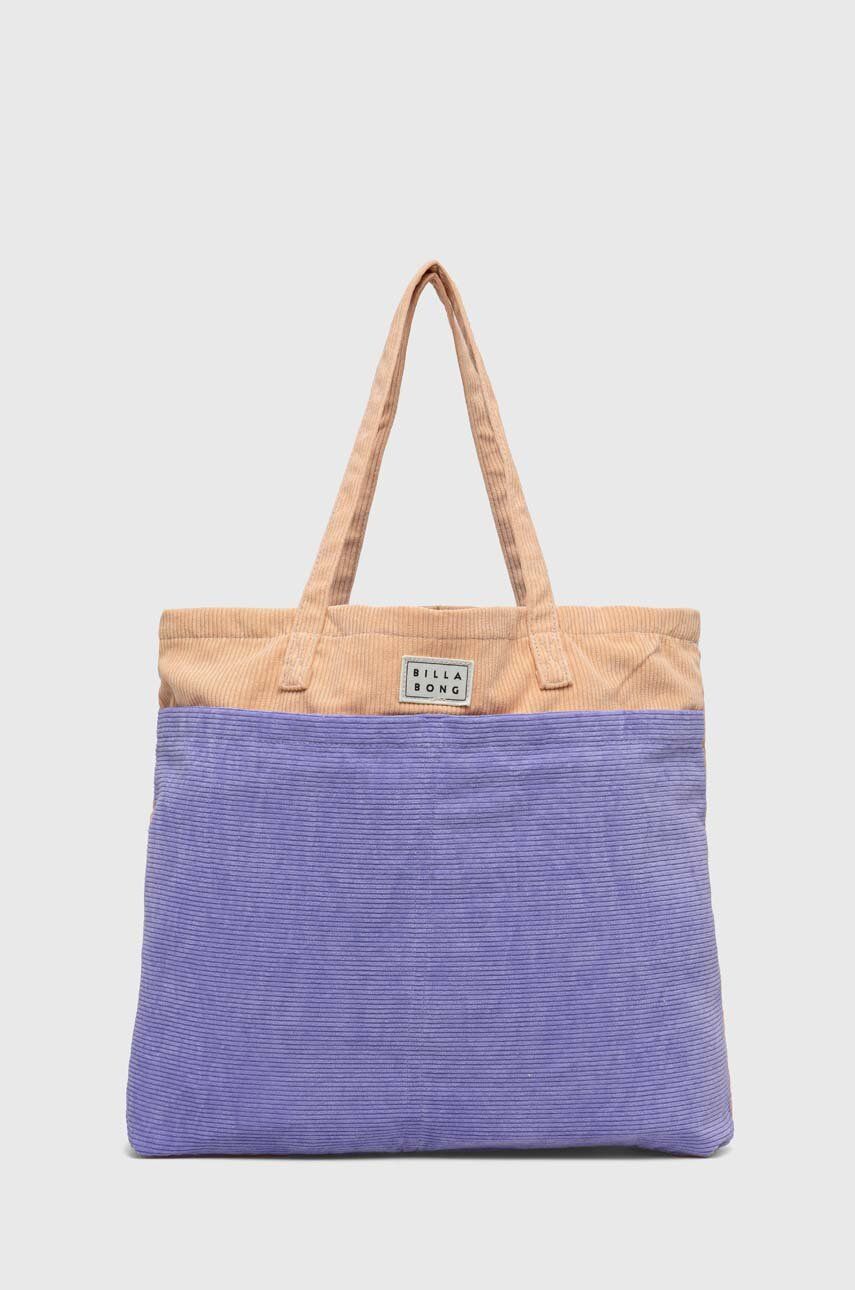 Levně Bavlněná kabelka Billabong fialová barva