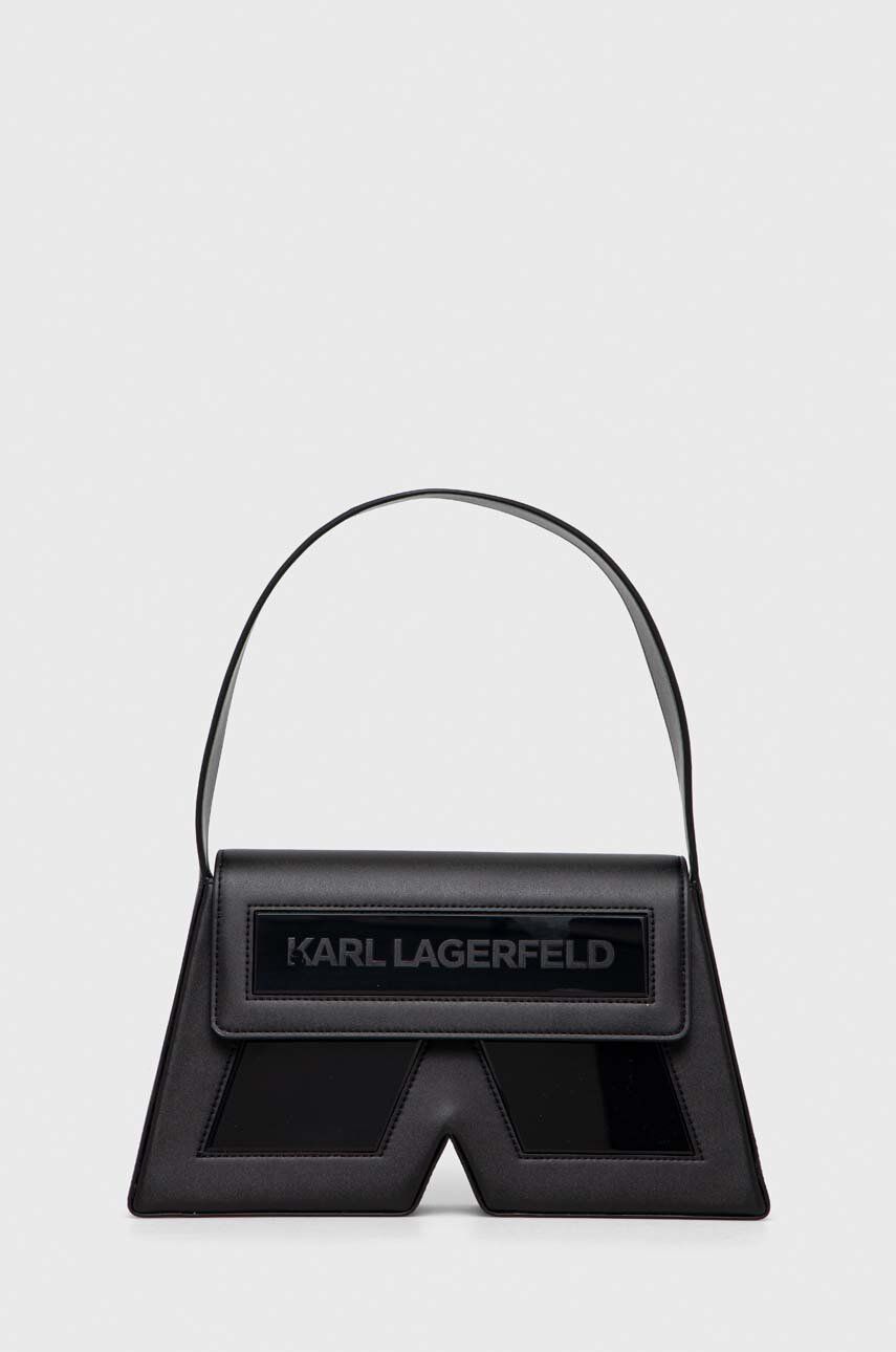 Karl Lagerfeld Poseta De Piele Icon K Shb Leather Culoarea Negru