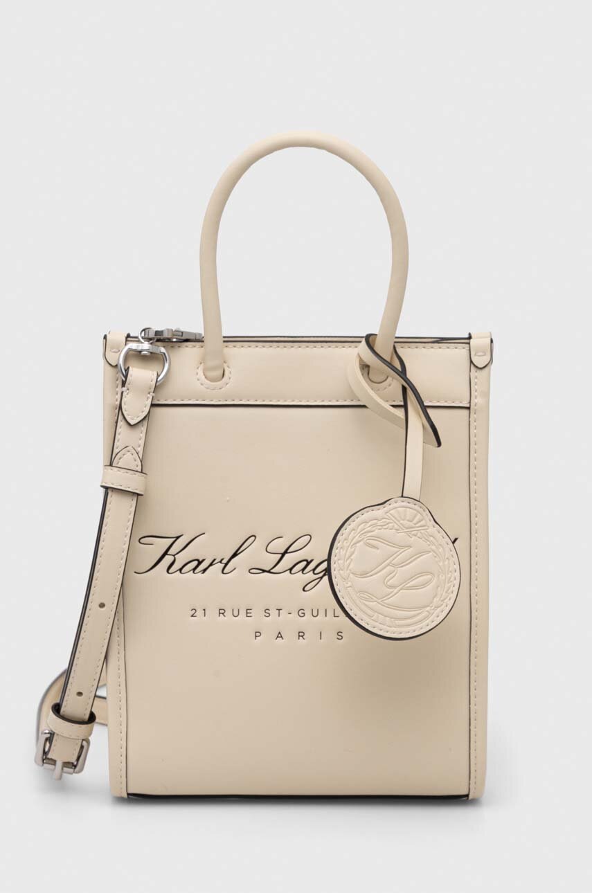 

Сумочка Karl Lagerfeld колір бежевий