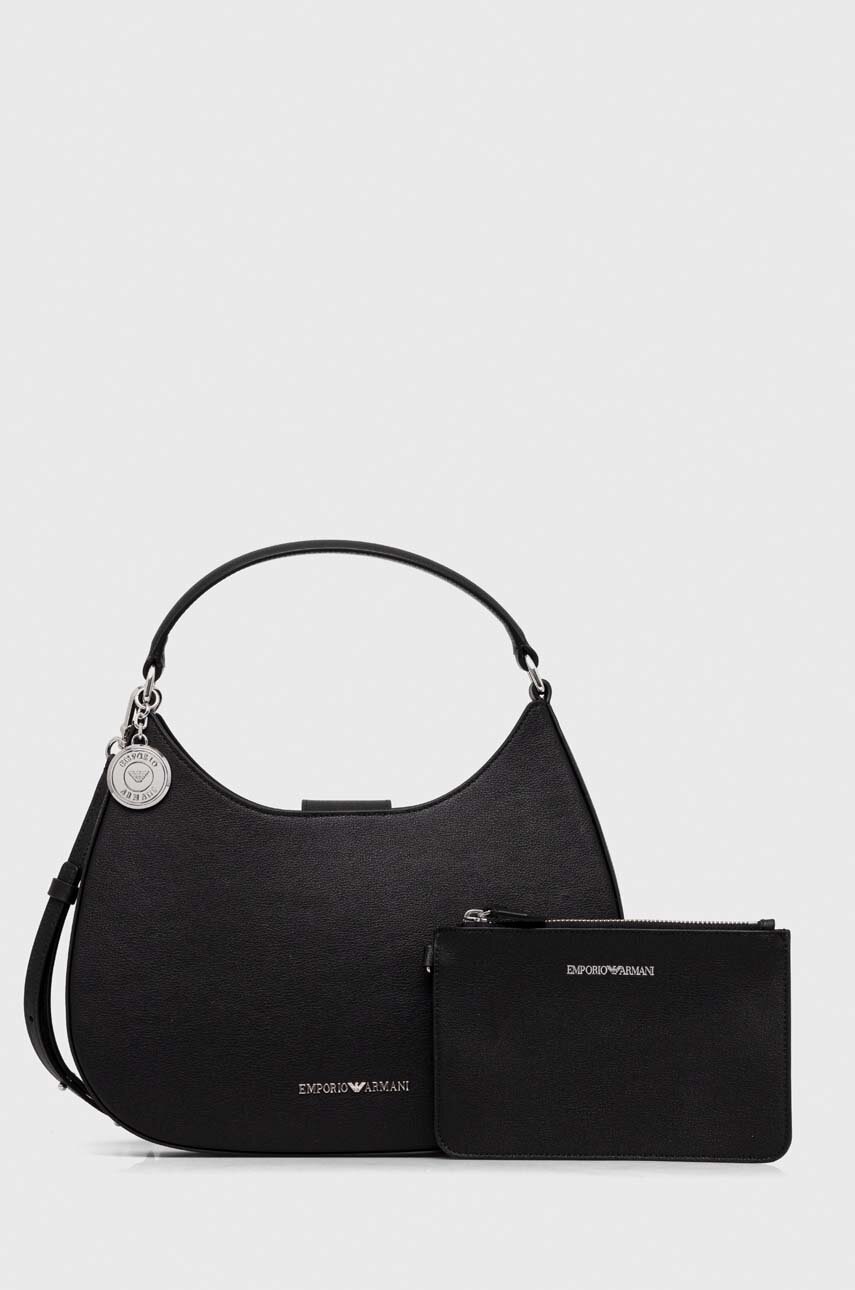 

Кожаная сумочка Emporio Armani цвет чёрный