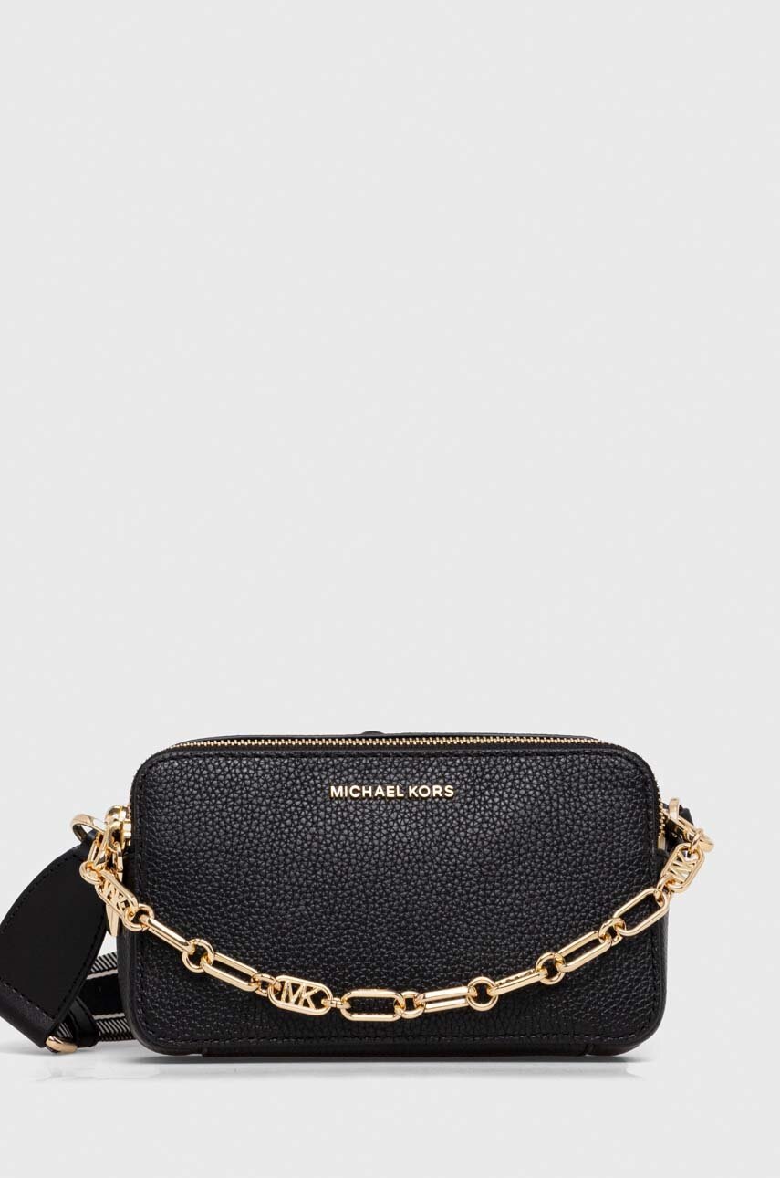 

Кожена чанта MICHAEL Michael Kors в черно, Черен