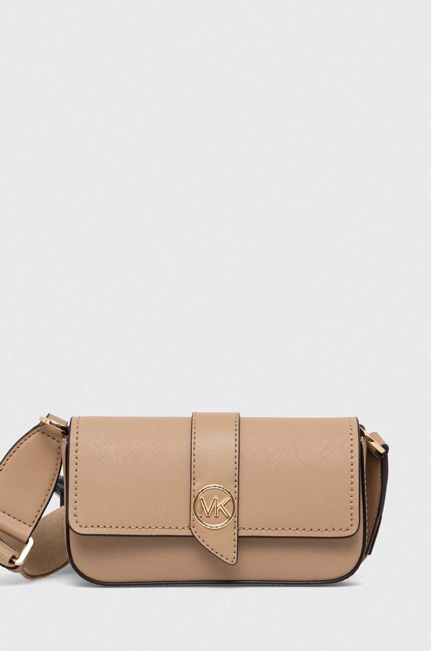 

Кожена чанта MICHAEL Michael Kors в бежово, Бежов
