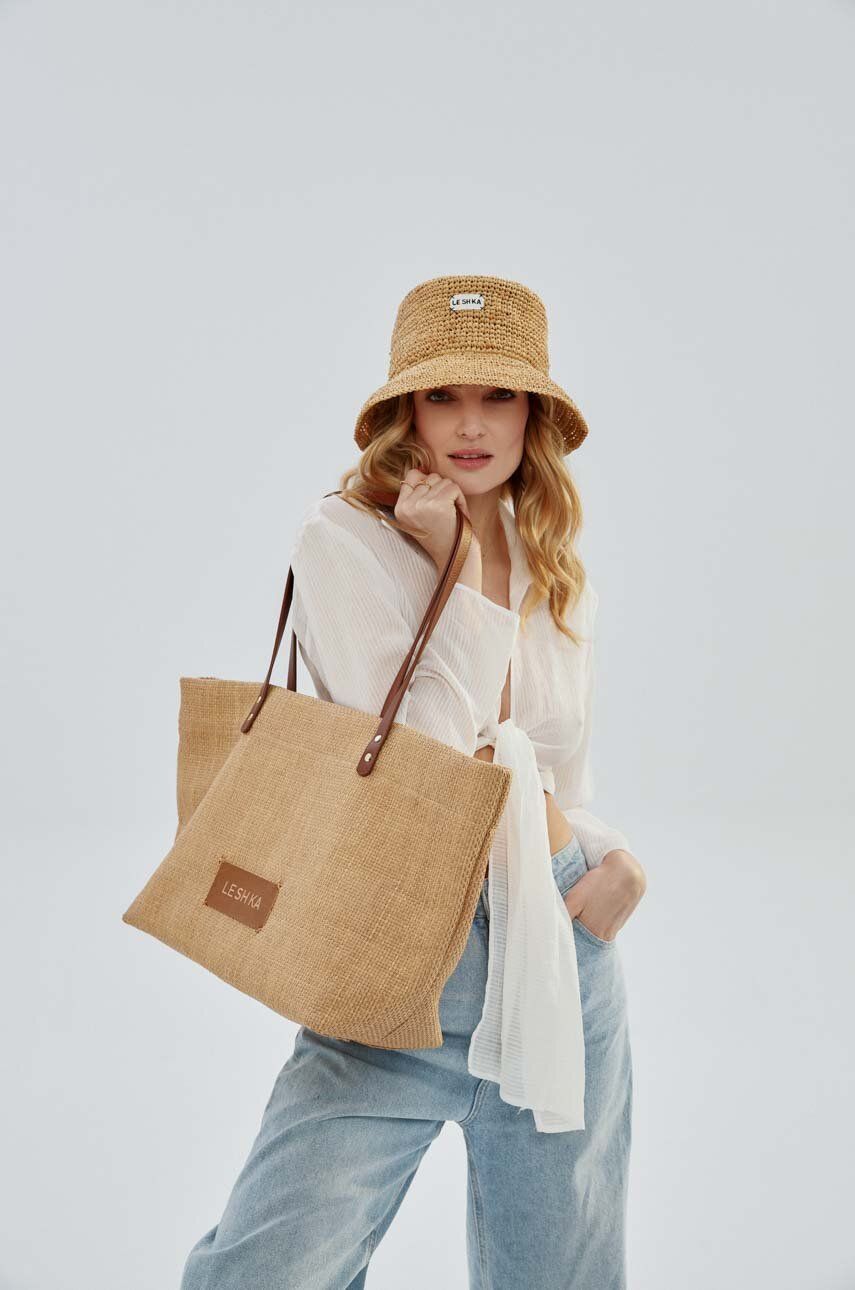 Kabelka LE SH KA headwear Beige Summer Bag béžová barva