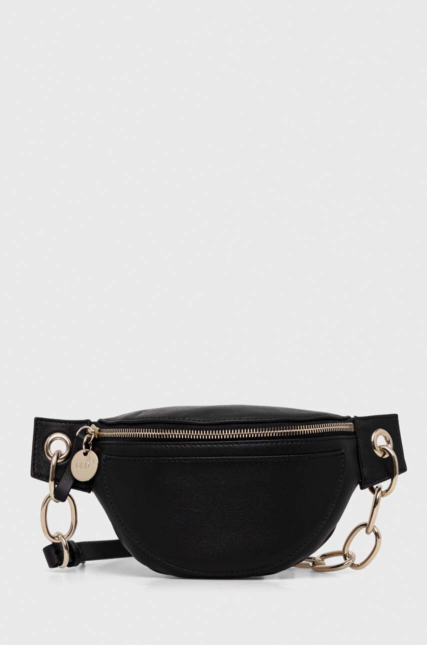 

Кожена чанта за кръст Red Valentino в черно, Черен