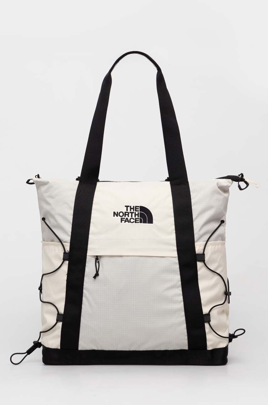 The North Face rucsac Borealis Tote femei, culoarea bej, mare, modelator