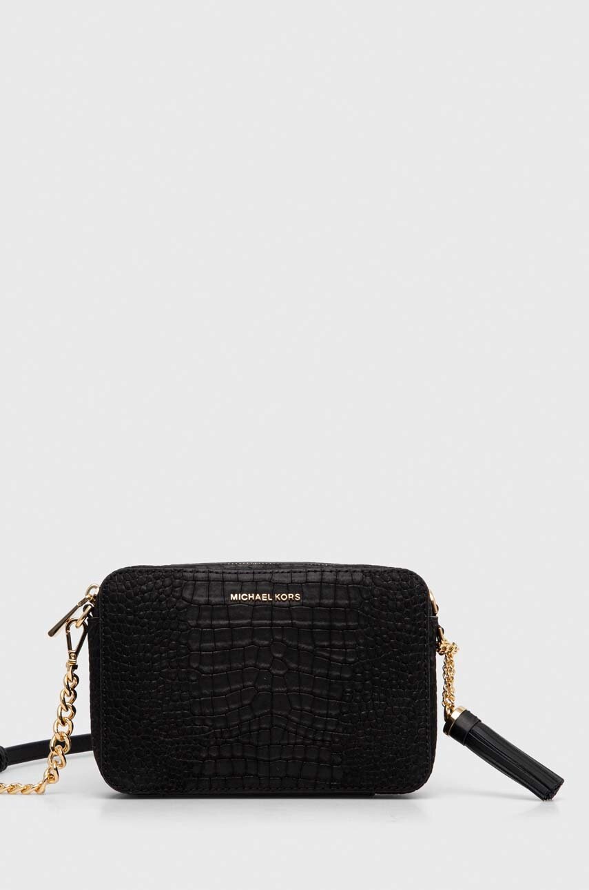 MICHAEL Michael Kors poseta de piele culoarea negru