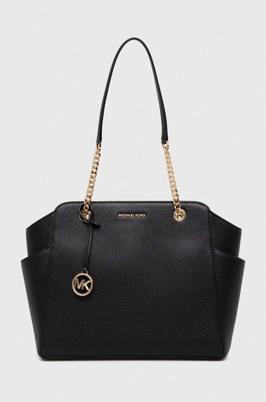 MICHAEL Michael Kors poseta de piele culoarea negru