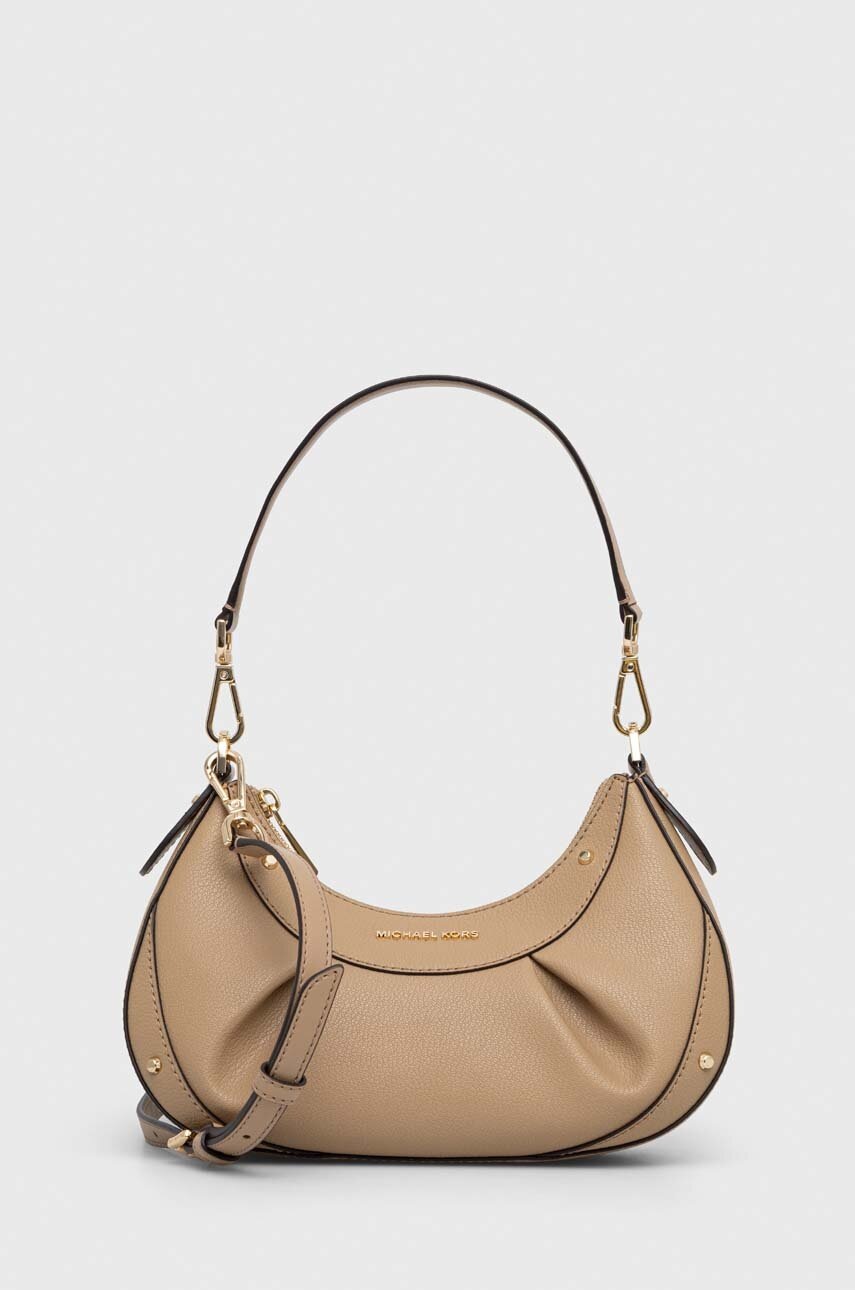 

Шкіряна сумочка MICHAEL Michael Kors колір бежевий