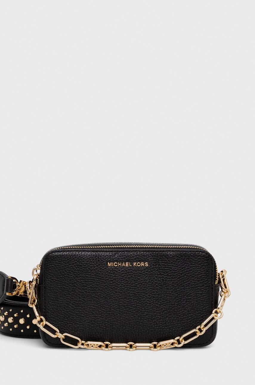 MICHAEL Michael Kors poseta de piele culoarea negru