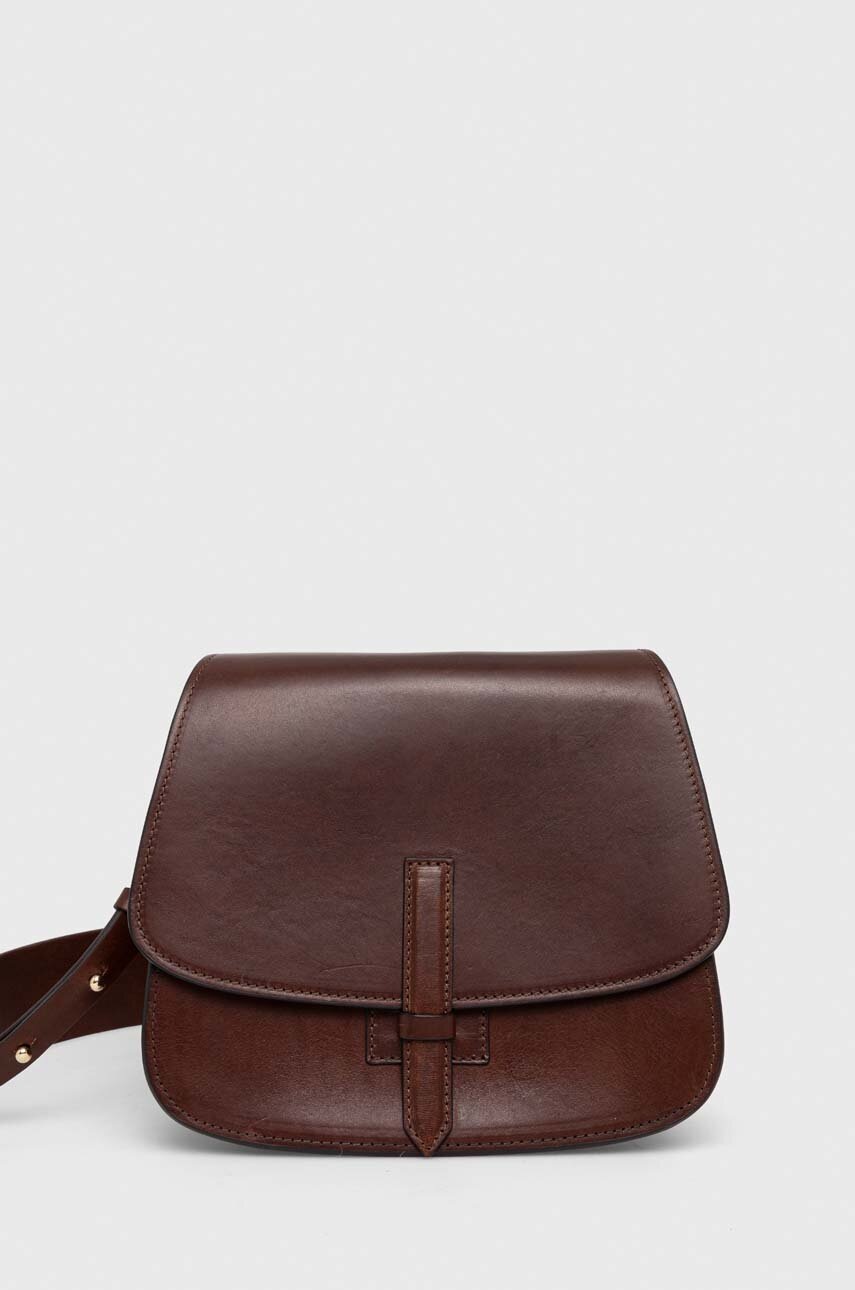 

Кожаная сумочка Weekend Max Mara цвет коричневый