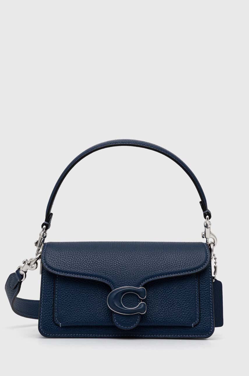 

Кожена чанта Coach Tabby Shoulder Bag 20 в тъмносиньо, Тъмносин