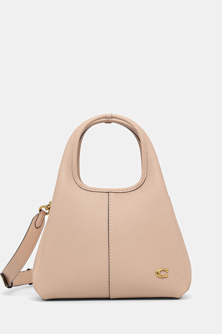 Coach poseta de piele culoarea maro