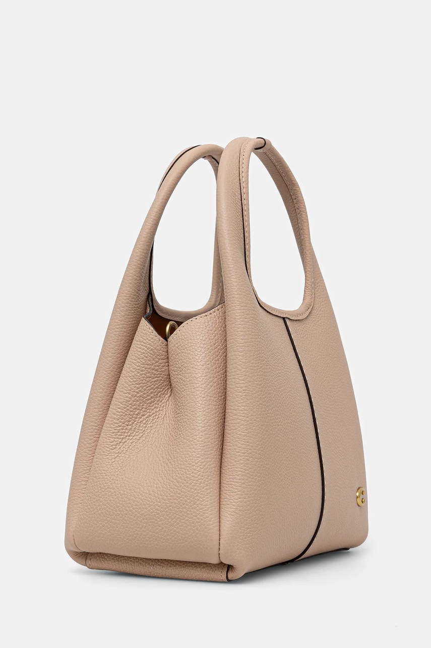 Кожаная сумочка Coach цвет коричневый