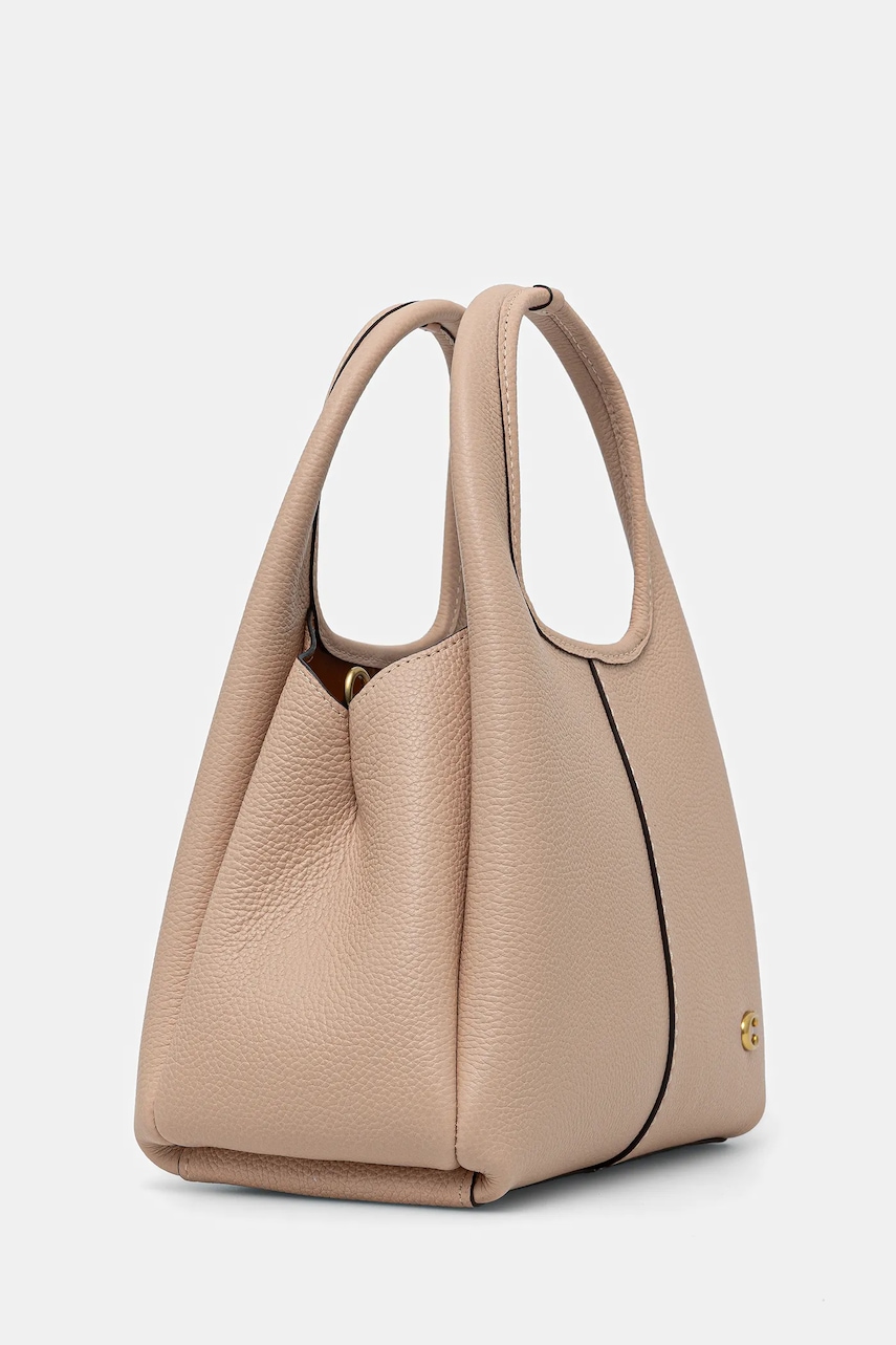 Кожаная сумочка Coach цвет коричневый Кожаная сумочка Coach цвет коричневый