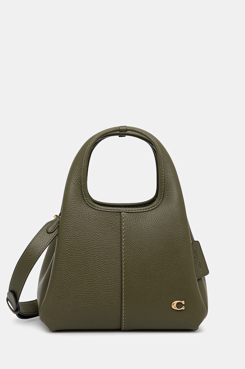 Coach poșetă de piele culoarea bej, CM545