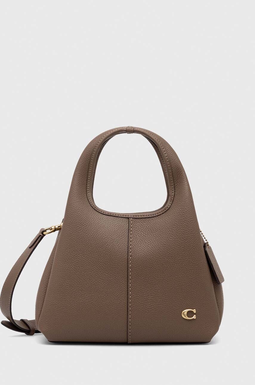 Coach poseta de piele culoarea maro