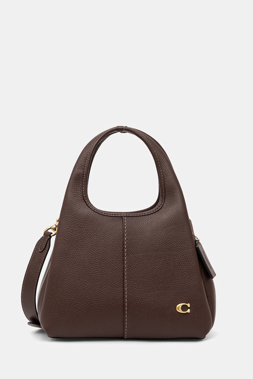 Coach poseta de piele culoarea maro