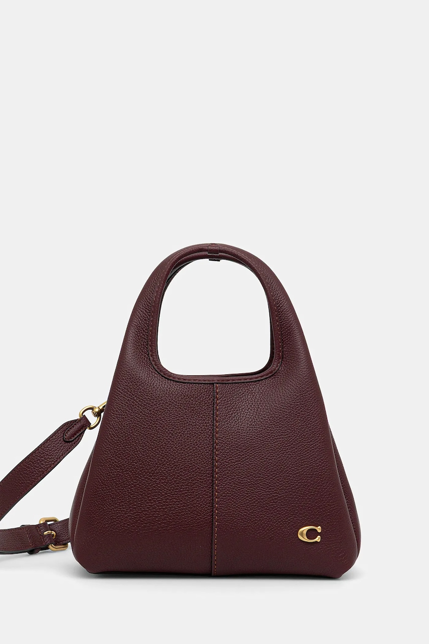 Coach poseta de piele culoarea maro