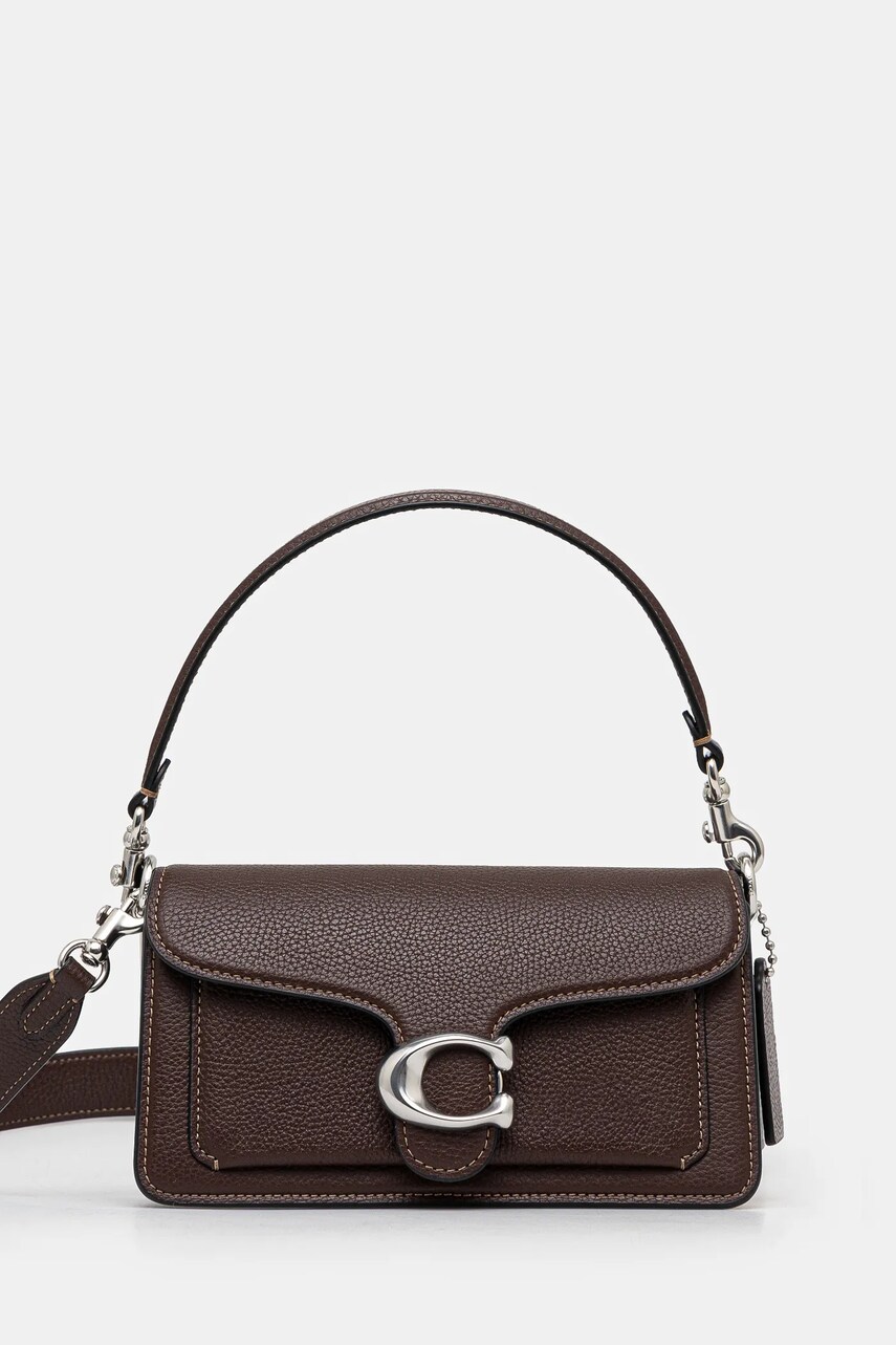 

Кожена чанта Coach Tabby Shoulder Bag 20 в кафяво, Кафяв