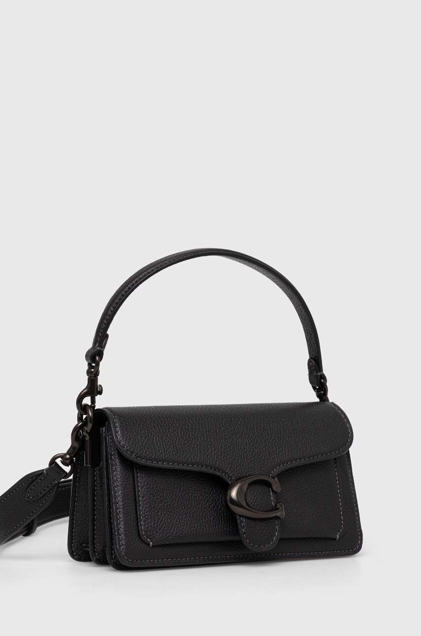 Levně Kožená kabelka Coach Tabby Shoulder Bag 20 černá barva