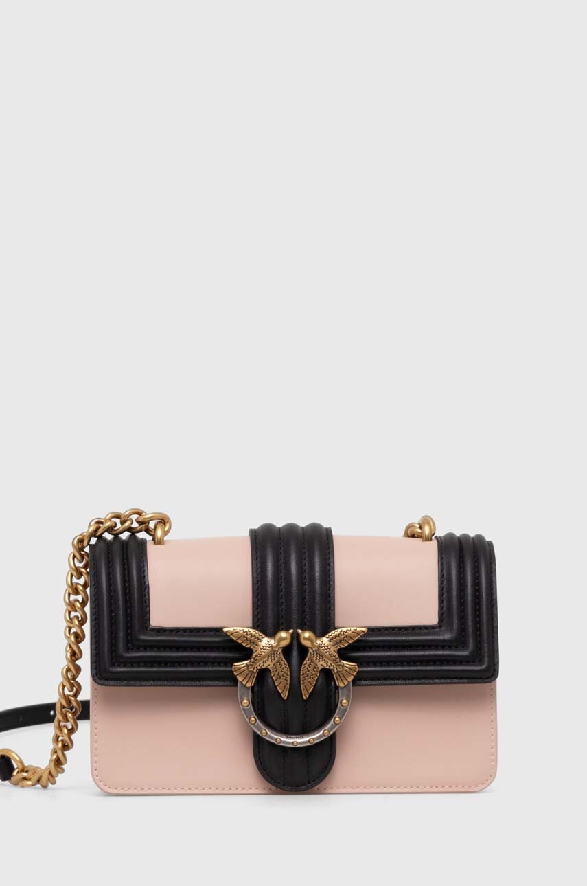 

Кожаная сумочка Pinko цвет бежевый