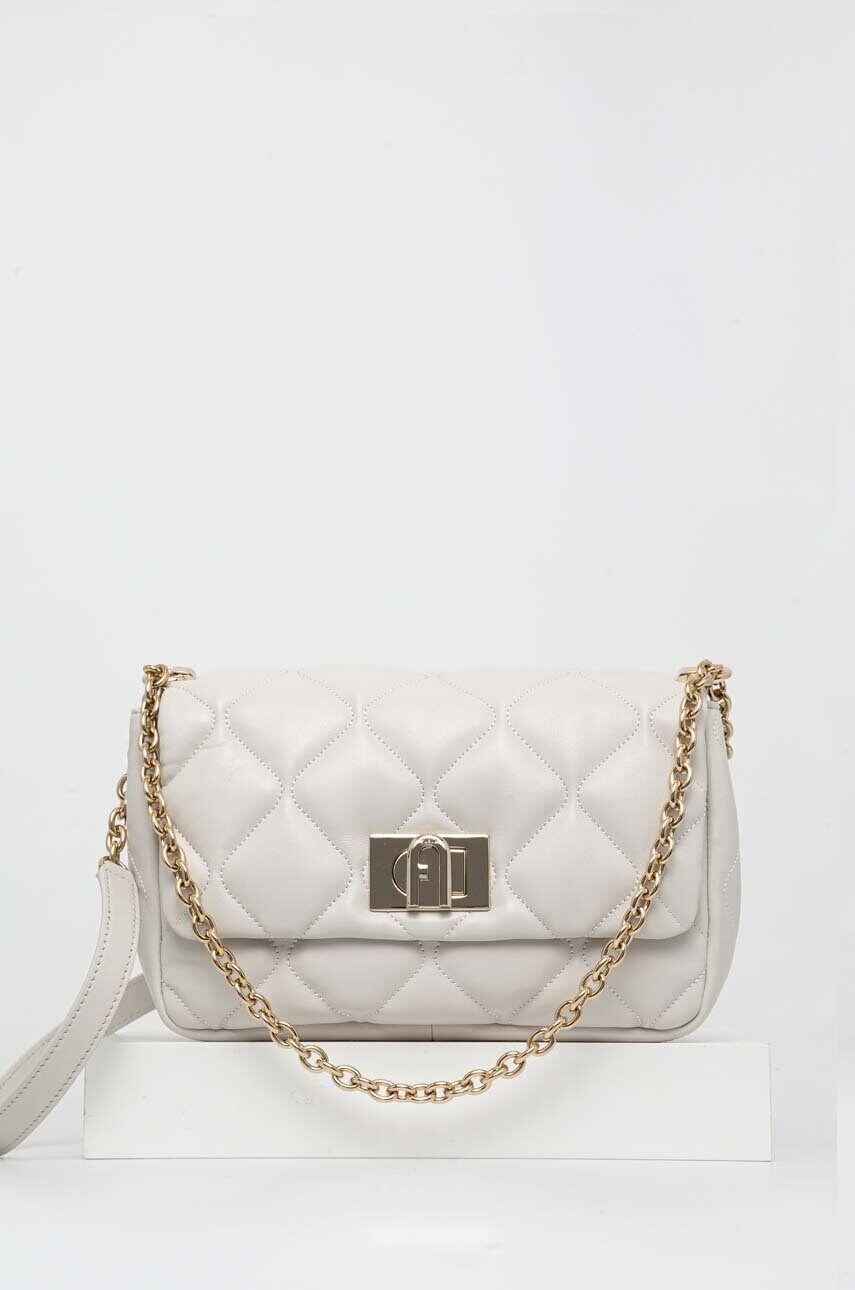 

Шкіряна сумочка Furla колір сірий