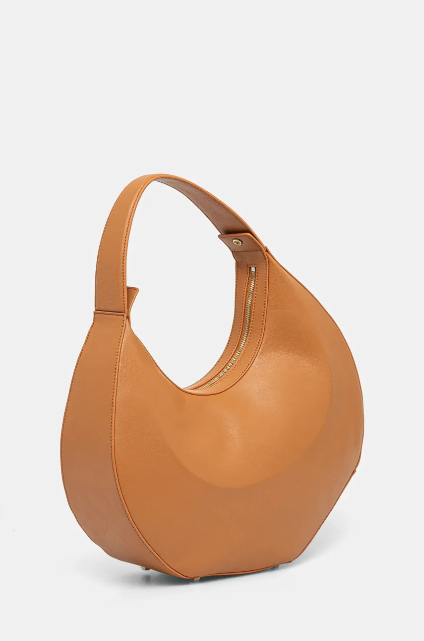 Кожаная сумочка Patrizia Pepe цвет бежевый 8B0046 L047 Кожаная сумочка Patrizia Pepe цвет бежевый 8B0046 L047