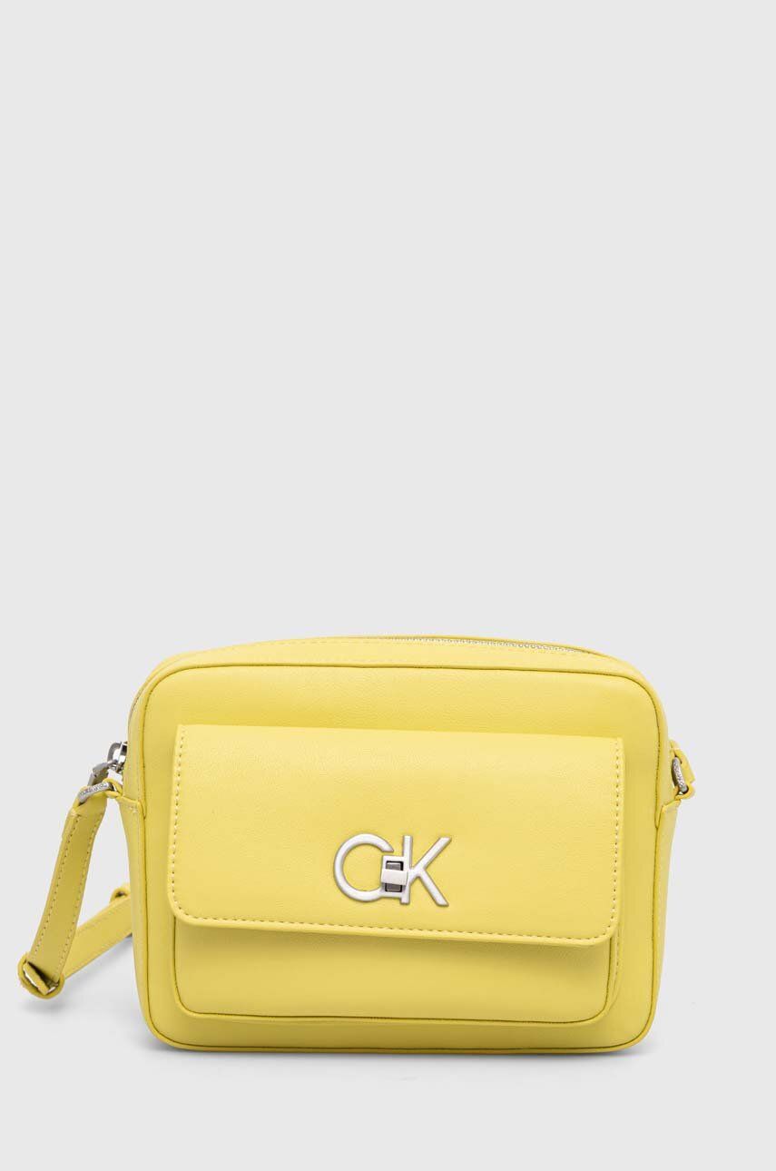 Levně Kabelka Calvin Klein žlutá barva, K60K611083