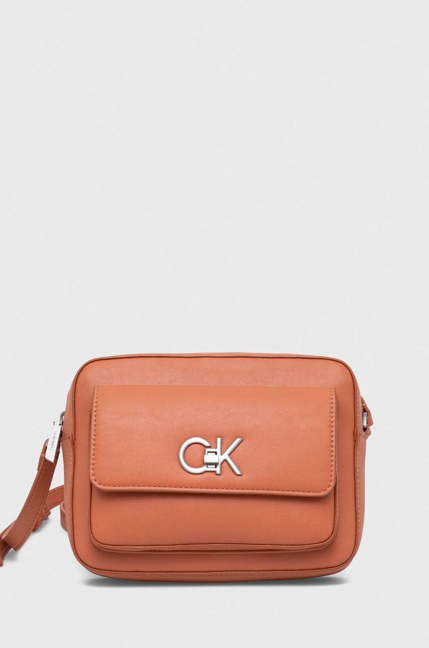 Levně Kabelka Calvin Klein oranžová barva, K60K611083