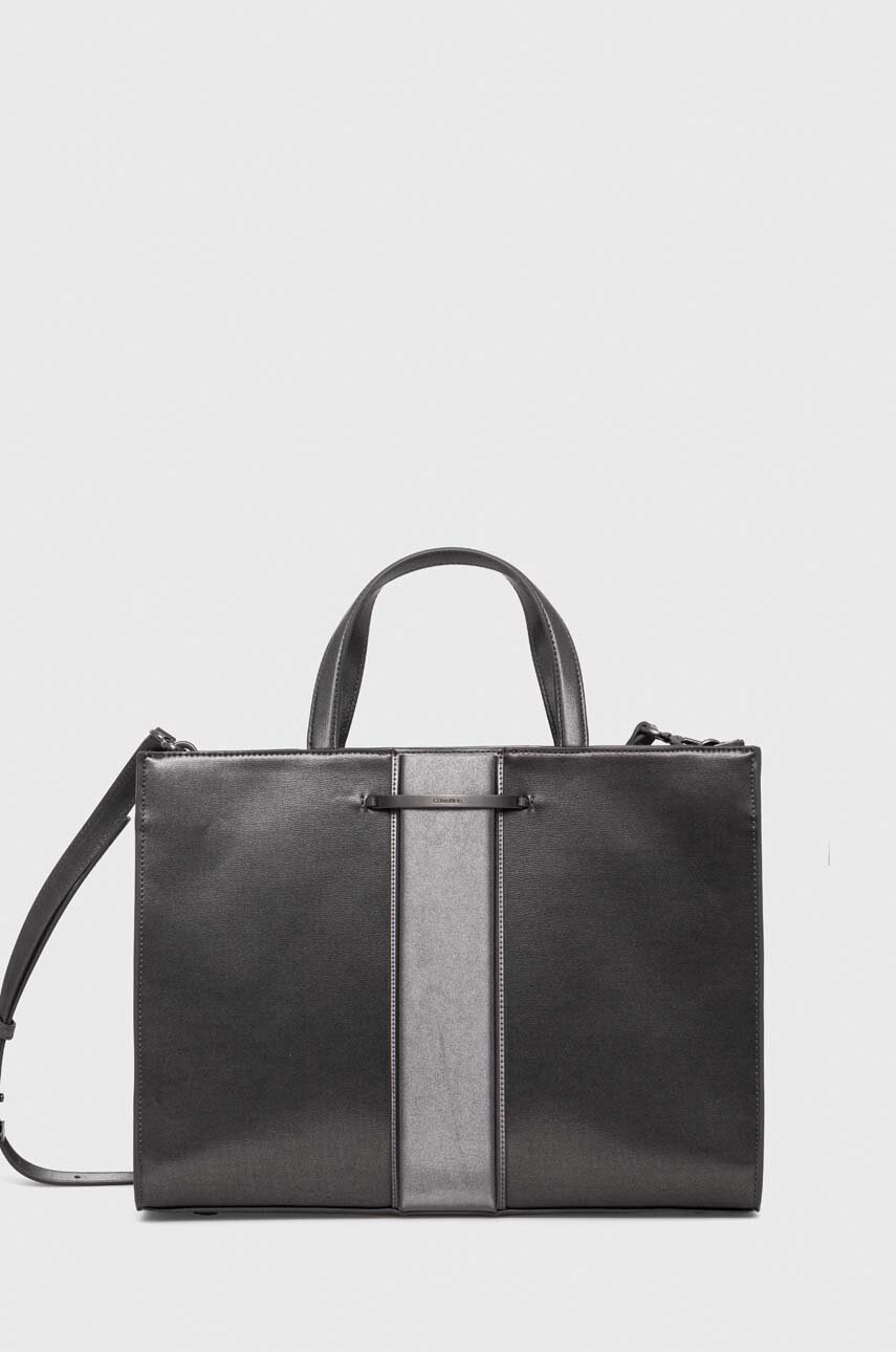 

Чанта Calvin Klein в сиво, Сив