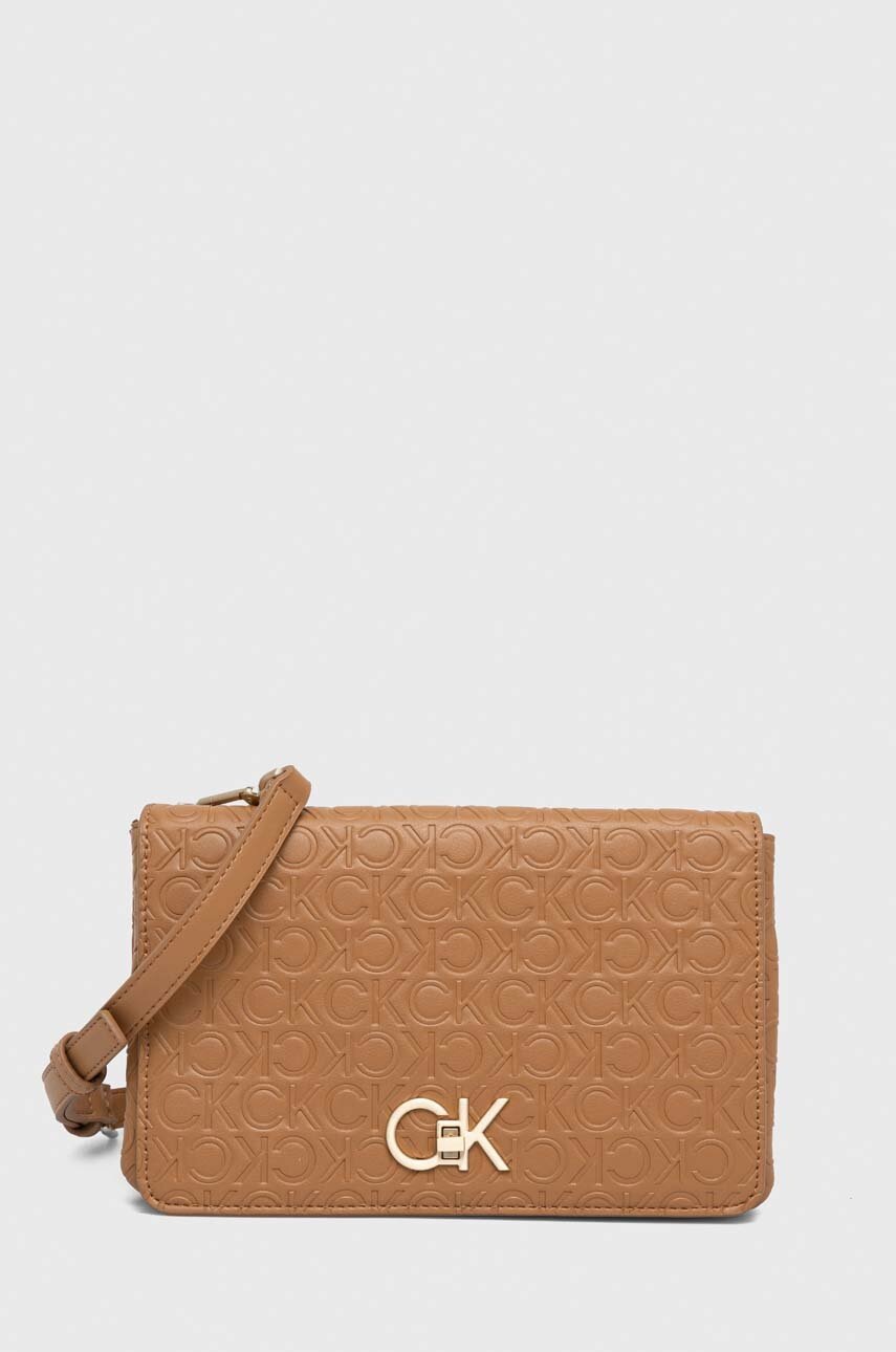 

Чанта Calvin Klein в бежово, Бежов