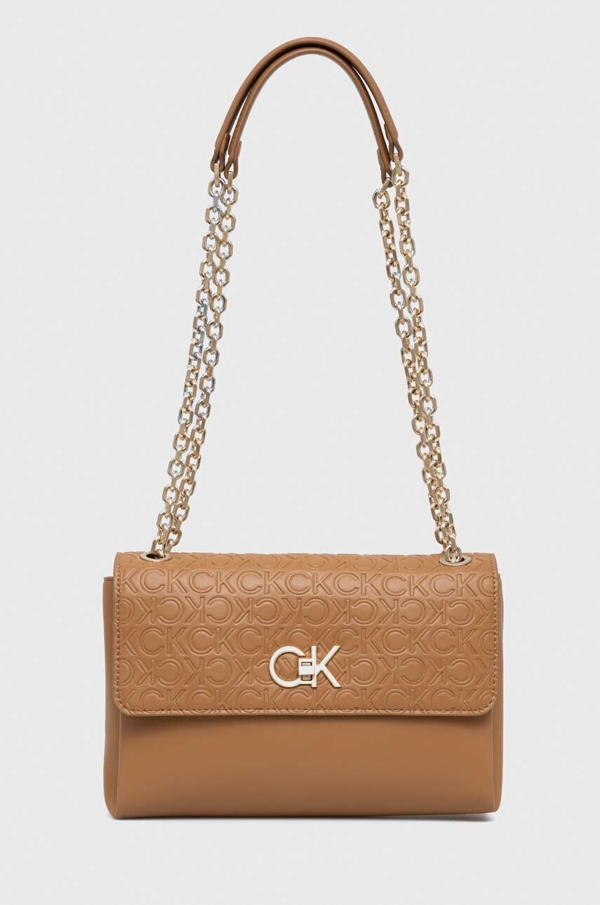 

Чанта Calvin Klein в бежово, Бежов