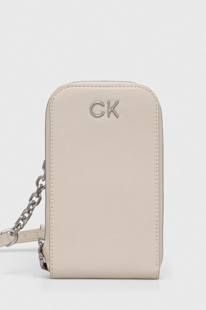 

Калъф за телефон Calvin Klein в бежово, Бежов
