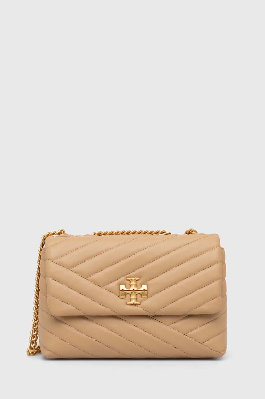 

Шкіряна сумочка Tory Burch колір бежевий