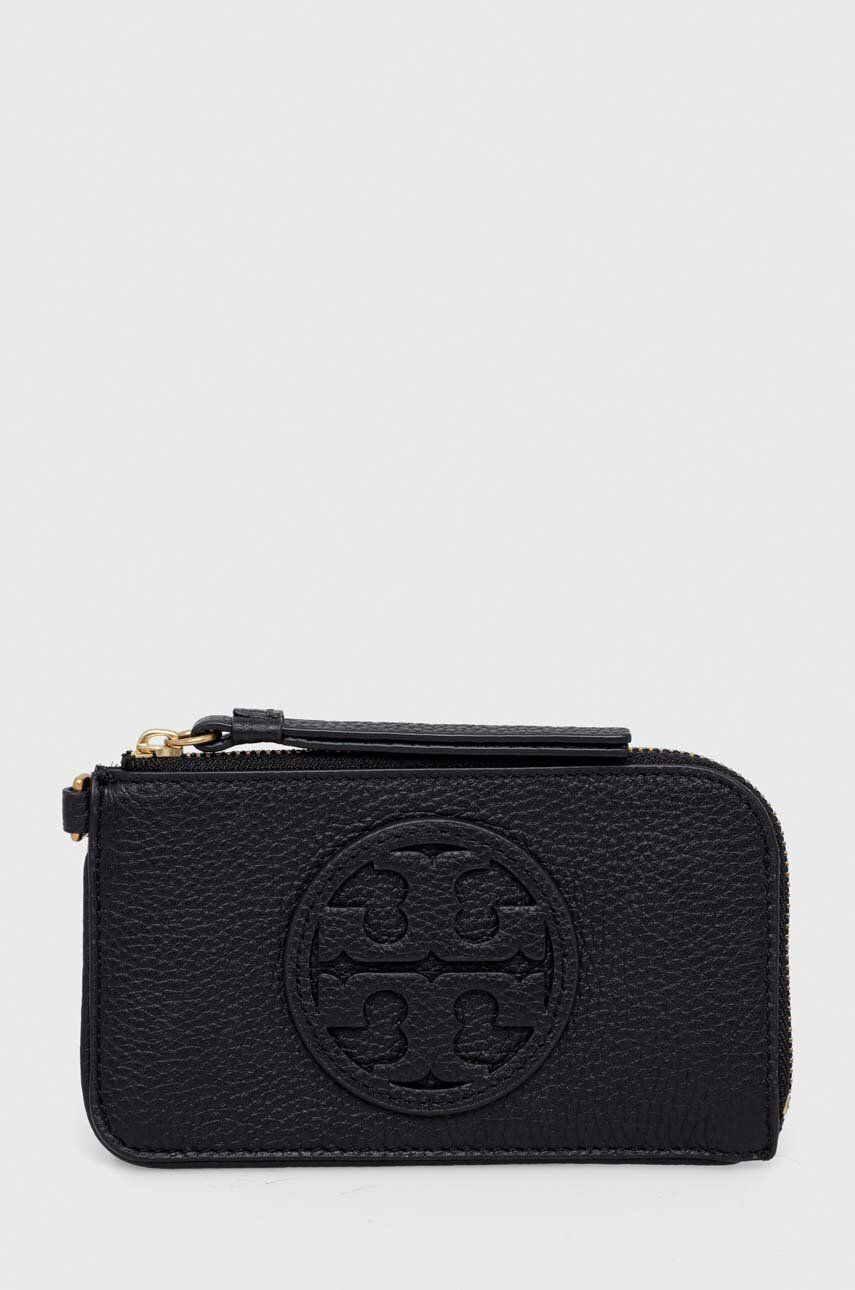 Tory Burch carcasa din piele culoarea negru