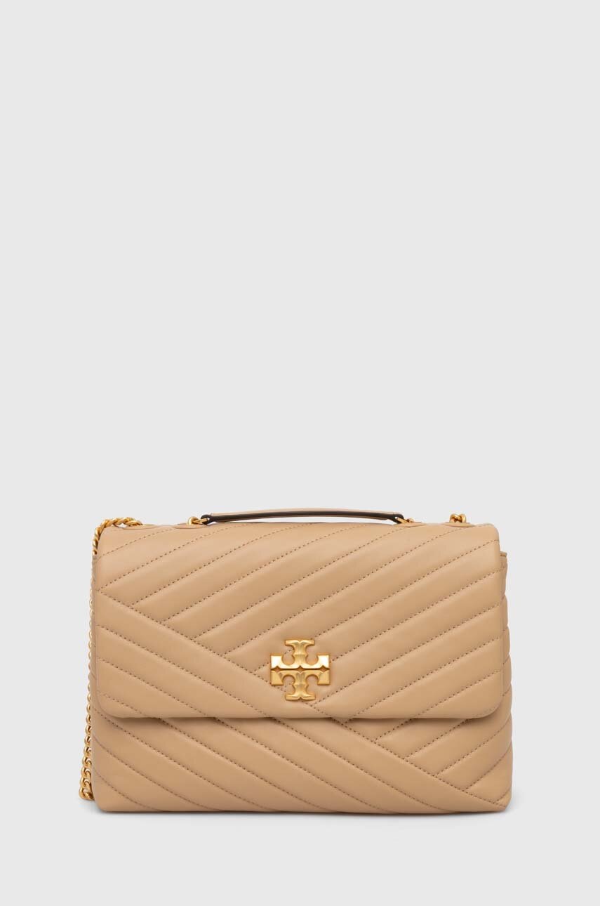 

Кожаная сумочка Tory Burch цвет бежевый