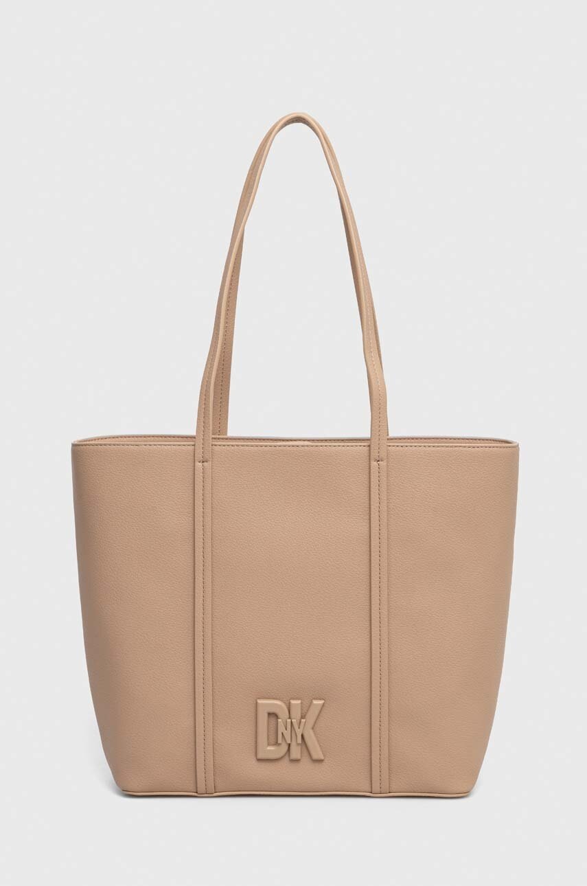 

Кожаная сумочка Dkny цвет бежевый