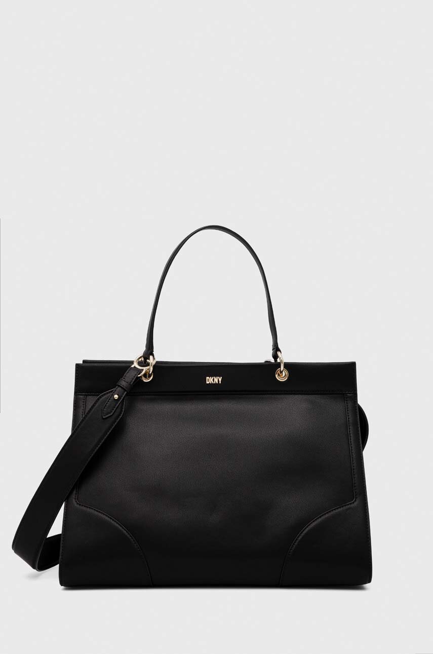 

Шкіряна сумочка Dkny колір чорний