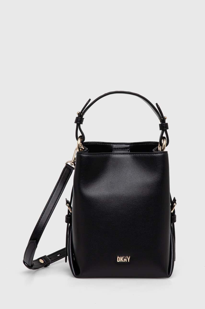 

Кожаная сумочка Dkny цвет чёрный