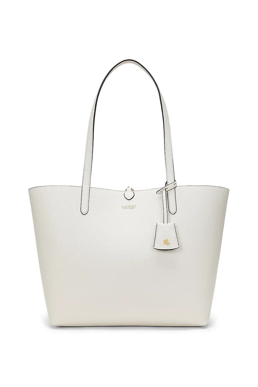 Levně Oboustranná kabelka Lauren Ralph Lauren bílá barva, 431795329
