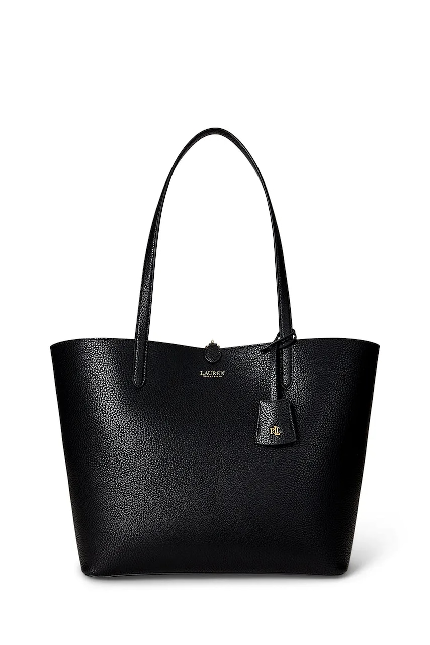 Oboustranná kabelka Lauren Ralph Lauren béžová barva, 431795329