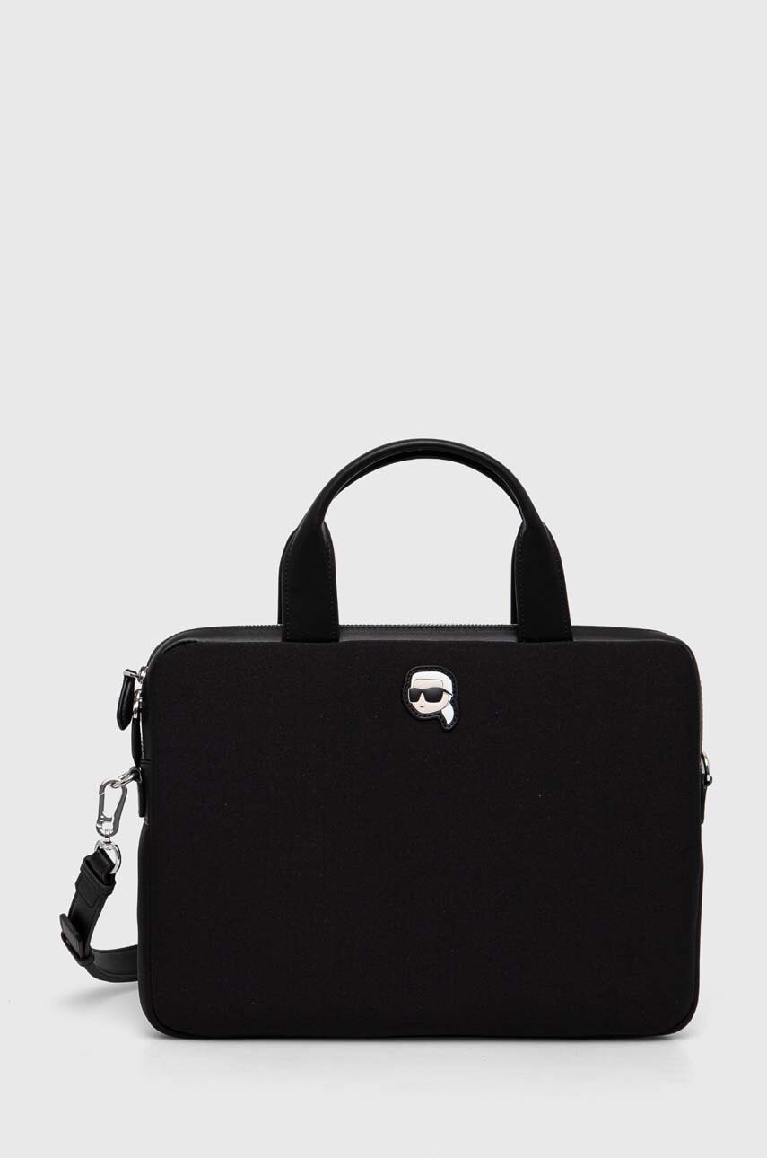 Karl Lagerfeld geanta laptop culoarea negru