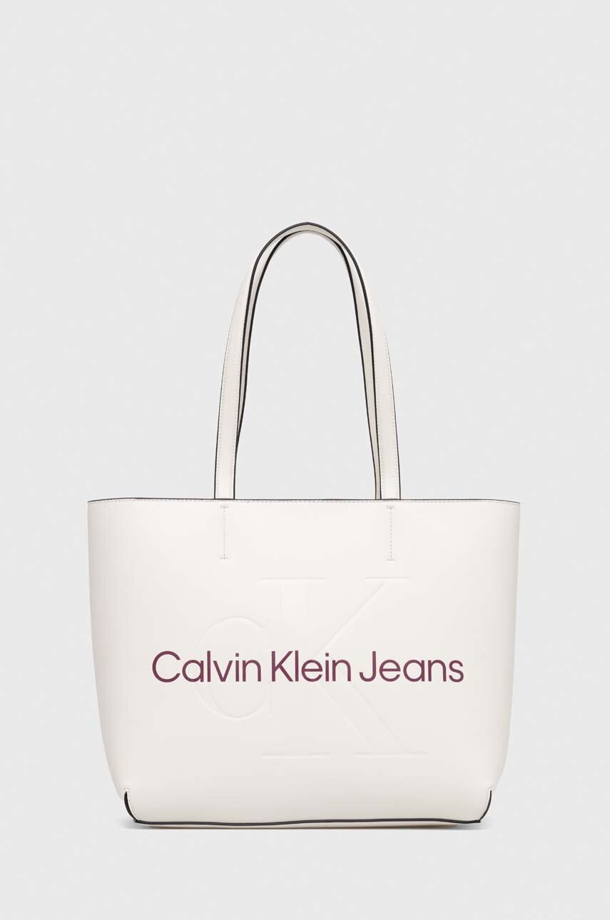 

Чанта Calvin Klein Jeans в бяло, Бял