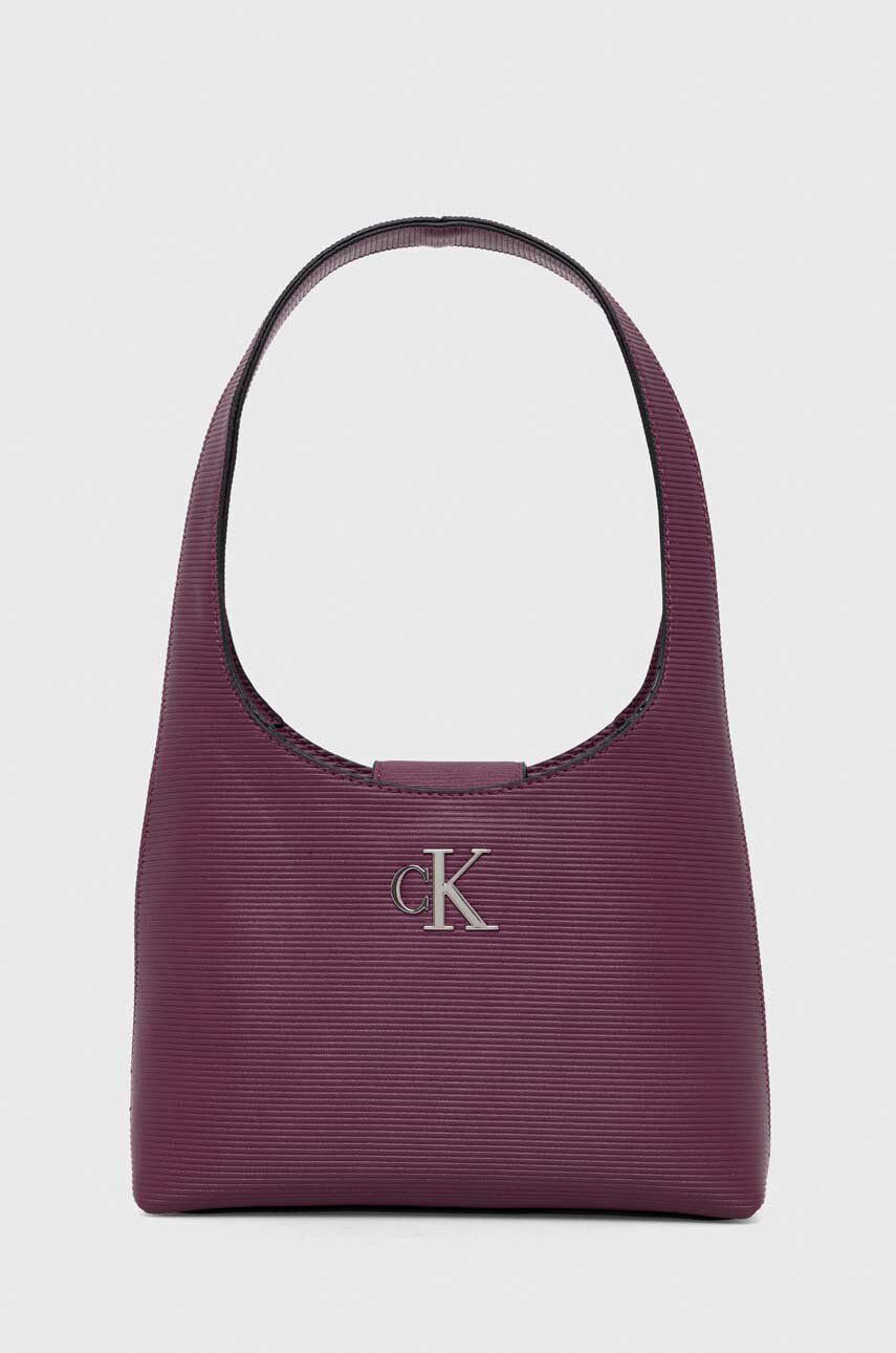 Levně Kabelka Calvin Klein Jeans fialová barva
