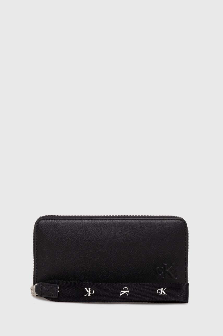 

Портмоне Calvin Klein Jeans дамски в черно, Черен